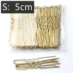 50 Pcs/Bag 5/6/7cm U Shaped Alloy Hairpins Waved Hair Clips Simple Metal Bobby Pins Barrettes Bridal Hairstyle Tools Hair Pins