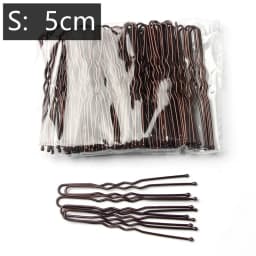 50 Pcs/Bag 5/6/7cm U Shaped Alloy Hairpins Waved Hair Clips Simple Metal Bobby Pins Barrettes Bridal Hairstyle Tools Hair Pins