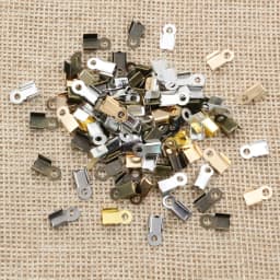 200pcs/lot Cove Clasps Cord End Caps String Ribbon Leather Clip Tip Fold Crimp Bead Connectors For DIY Jewelry Making Supplies