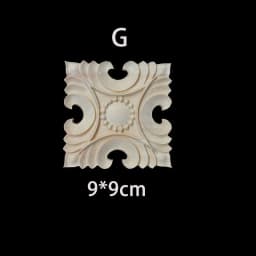 Rubber Wood Appliques for Furniture Wood Corner Onlay Home Decoration Accessories Room Decor Wood Decals Figurines Floral