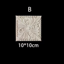 Rubber Wood Appliques for Furniture Wood Corner Onlay Home Decoration Accessories Room Decor Wood Decals Figurines Floral