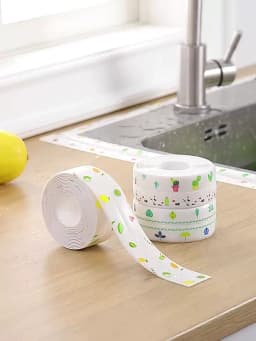 3.2Mx3.8CM Waterproof Bathroom Sink Sealing Strip Tape PVC Self Adhesive Mold Proof Wall Stickers for Kitchen Stove Toilet Gap