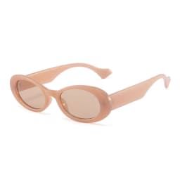 SO&EI Ins Popular Fashion Small Oval Sunglasses Women Vintage Leopard Jelly Color Eyewear Men Trending Sun Glasses Shades UV400
