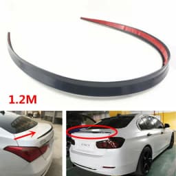 Universal 1.2M 1.5M Soft Car Rear Roof Trunk Spoiler Rear Wing Lip Trim Sticker Car Spoiler