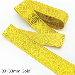 7 Yards Gold Silver Vintage Ethnic Embroidery Lace Ribbon Boho Trim DIY Clothes Bag Accessories Embroidered Fabric