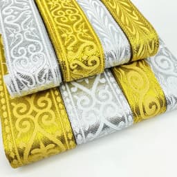 7 Yards Gold Silver Vintage Ethnic Embroidery Lace Ribbon Boho Trim DIY Clothes Bag Accessories Embroidered Fabric