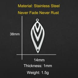 10pcs/lot 316 Stainless Steel Geometric Moon Star Waterdrop DIY Earring Connector Charm Wholesale Factory Price