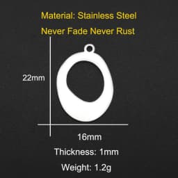 10pcs/lot 316 Stainless Steel Geometric Moon Star Waterdrop DIY Earring Connector Charm Wholesale Factory Price