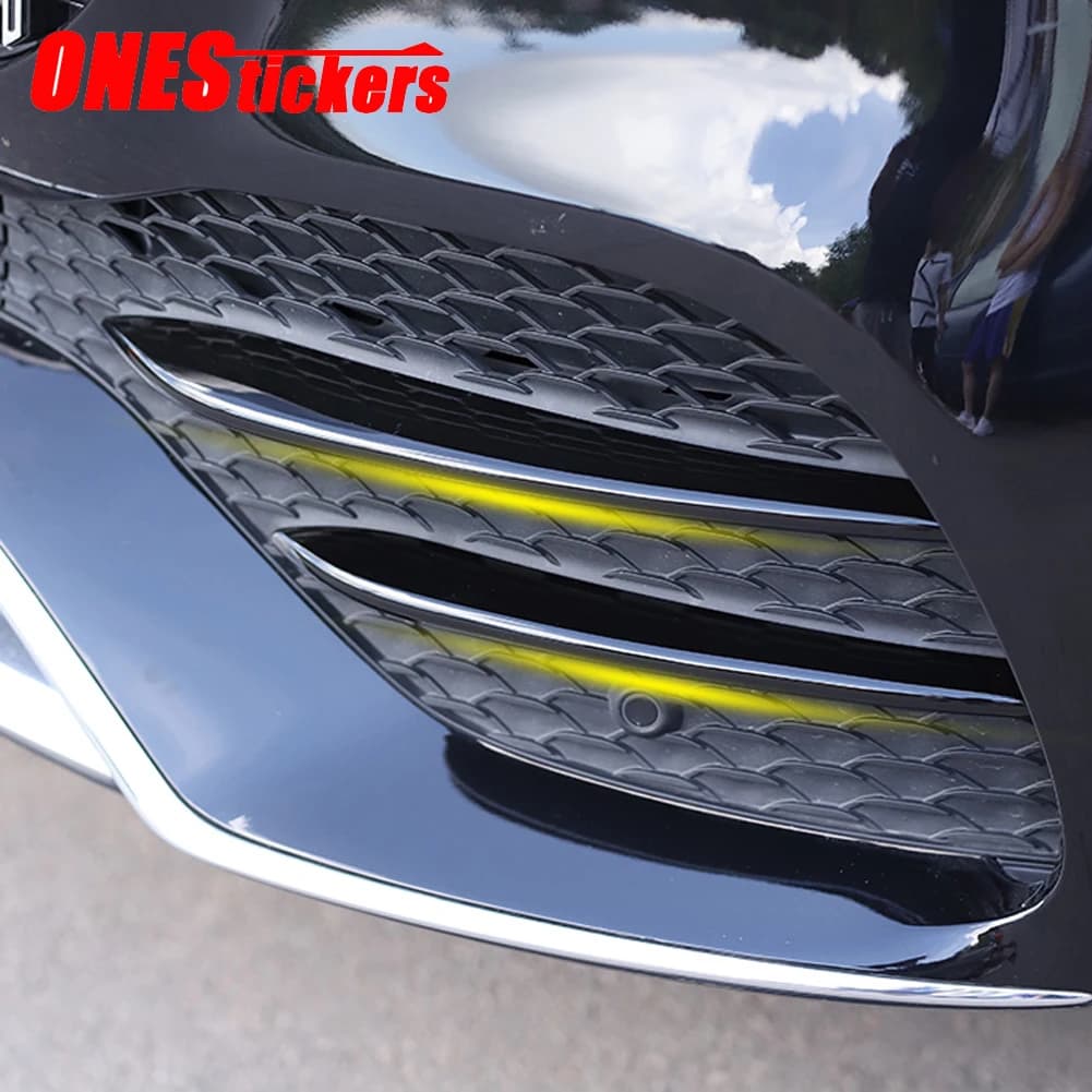 For Mercedes Benz GLE Class W167 V167 Coupe C167 AMG GLE53 2020-2023 Car Front Fog Lamp Strip Air Intake Grille Slats Trim Cover