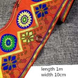 Embroidery Ethnic Jacquard Webbing Woven Tape Lace Ribbon Trim Width 10cm Tribal Boho DIY Garment Bag Accessories