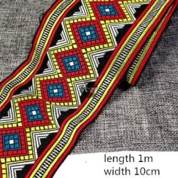 Embroidery Ethnic Jacquard Webbing Woven Tape Lace Ribbon Trim Width 10cm Tribal Boho DIY Garment Bag Accessories
