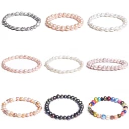Natural Freshwater Pearl Bracelets Elegant Baroque Pearls Beaded Bracelet for Women Men Elastic Chain Fine Jewelry Wedding Gifts