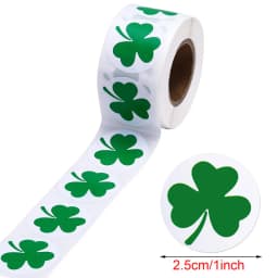 50-500pcs Labels St. Patrick's Day Stickers Shamrock Stickers 1inch Adhesive Label for Kids Decoration and Stationery Sticker