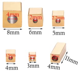 20Pcs 3 4 5 6 8mm Gold Silver tone Stainless Steel Cube Spacer Beads Square Loose Beads for DIY Bracelet Jewelry Making Material