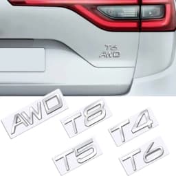 Metal 3D Badge Logo Car Rear Trunk Body Sticker Emblem For Volvo xc40 xc60 xc90 S60L T4 T5 T6 T8 AWD Accessories