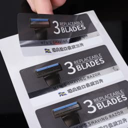 Customized Rectangle Orange Packing Sticker Coated Paper Barcode Adhesive Labels Printing Self Seal Package Labels Matte