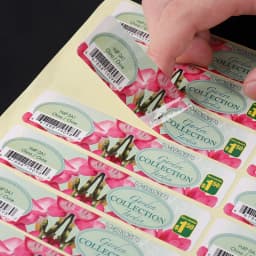 Customized Rectangle Orange Packing Sticker Coated Paper Barcode Adhesive Labels Printing Self Seal Package Labels Matte