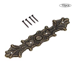 10Pcs Antique Bronze Iron Corners w/screw Decor Wood Jewelry Box Desk Guard Wine Case Embellishments Album Scrapbook 79*20mm
