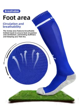 KELME Kid Soccer Socks Football Stockings Training Competition Basketball Over Knee High Breathable Sports Socks 8101WZ3001