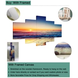 5 Pieces Wall Art Canvas Racing Car Poster Print Living Room Wallpaper Paining Bedroom Home Decoration Framed Artwork