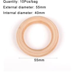 3-100Pcs Natural Wooden Rings 15-100mm Unfinished Solid Smooth Wooden Rings Circle Pendant for Macrame DIY Crafts Jewelry Making