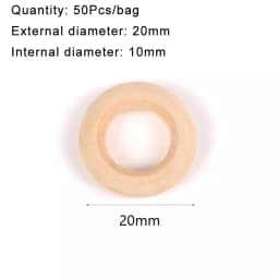 3-100Pcs Natural Wooden Rings 15-100mm Unfinished Solid Smooth Wooden Rings Circle Pendant for Macrame DIY Crafts Jewelry Making