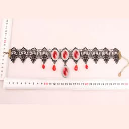 Gothic Lolita Black Lace Short Chain Choker Sexy Tassels Necklace Hollow Out Big Rose Flower Punk Handmade Wedding Jewelry Gift