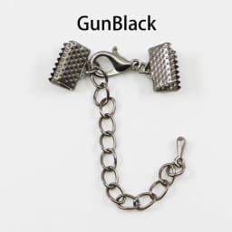 10pcs/lot Lobster Clasp Connectors Ribbon Leather Cord End Fastener Clasps With Chains For Bracelet DIY Jewelry Making Wholesale