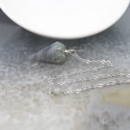 Natural Quartz Reiki Healing Pendulum,for Dowsing Spiritual Divination Cone Crystal Quartz Pendulos Small Size Necklace Jewelry