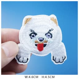 Cat Fashion DIY Patches Cute Animal Embroidery For T-Shirt Iron On Child Kids Appliques Clothes Jeans Stickers Badges Dog