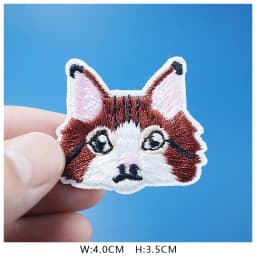 Cat Fashion DIY Patches Cute Animal Embroidery For T-Shirt Iron On Child Kids Appliques Clothes Jeans Stickers Badges Dog