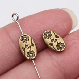 20pcs Flower Small Hole Bead Charms For Jewelry Making DIY Crafts Making Findings Handmade Tibetan Jewelry