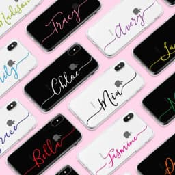 Case for iPhone 17 Air 15 16 14 13 12 11 Pro Max 10 Plus Personalize Customize Name Clear Transparent Phone Cover