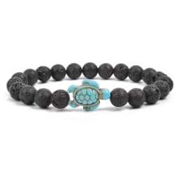 8mm Sea Turtles Beads Bracelet Turquoise Natutal Stone Elastic Stretch Bracelet Women Men Friendship Summer Beach Jewelry Gifts