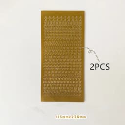 MINKYS 2PCS Hot Gilding Silvering English Letter Sticker For Kpop Photocards Decorative Stickers School Stationery