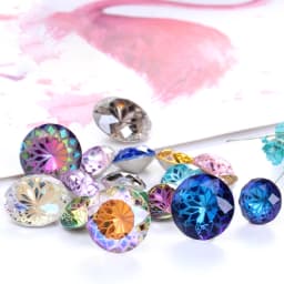 Astrobox New Lotus Round Rhinestone Crystal Stone DIY Clothing & Accessories Glass Crystal DIY Jewelry Making Loose Beads Stone
