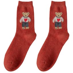 Autumn and Winter Warm Wool Woman Socks Japanese Cute Cartoon Bear Socks Women Harajuku Kawaii Cute Socks