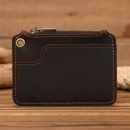 Luufan Genuine Leather Zipper Coin Wallet Men Wowen Natural Leather Small Short Purse Card Holder Cash Clutch Wallets Key Ring