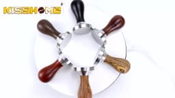 Coffee Tamper 41mm 49mm 51mm 53mm 57.5mm 58.35mm Wooden Handle Stainless Steel Delonghi Breville Barista Espresso Accessories