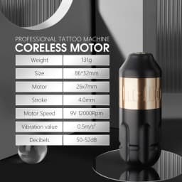 Ambition Rotary Tattoo Machine Stroke 4.0mm Permanent Makeup Pen Coreless Motor Grip 33mm RCA Interface For Body Art