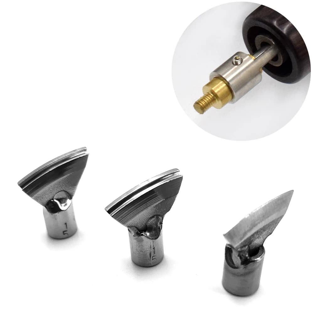 Leather Craft Creasing Tool Edge Creaser Tip Sector-Shaped Head M5 Thread for Making Arched Edge And Creasing Decoration Line
