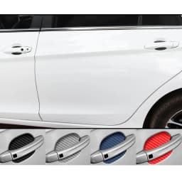 4Pcs Car Door Handle Stickers Anti Scratch Film Universal Carbon Fiber Protector For Opel Kia Fiat Ford VW Hyundai Auto Styling