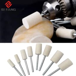 3mm Shank Wool Felt Mounted Polishing Buffing Wheel OD 3-20mm grinding head For Dremel Drill Rotary Tool 10Pcs