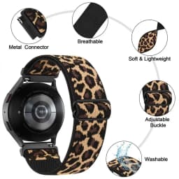 20mm 22mm strap For Amazfit bip 6/Samsung Galaxy Watch 7/6/5/4 classic Nylon Elastic HUAWEI GT5/Redmi watch 5 active Lite band