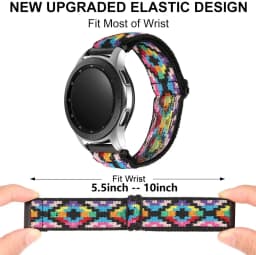 20mm 22mm strap For Amazfit bip 6/Samsung Galaxy Watch 7/6/5/4 classic Nylon Elastic HUAWEI GT5/Redmi watch 5 active Lite band