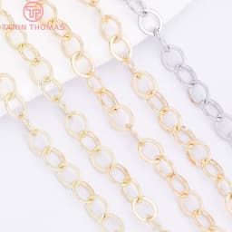 (4251)1Meter Chain Link 5x6MM 14K Gold Color Brass Chains for Necklace BraceletHigh Quality Diy Jewelry Findings Accessories