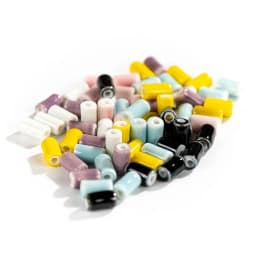 10mm 20pcs Small Tube Pure Color Ceramic Beads Handmade Jewelry Making Supplies Bulk Wholesale Necklace Joias Diy #XN336-1