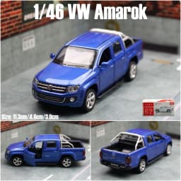 1/46 Volkswagen Amarok Pickup Truck Toy Car Model for Children Diecast Metal Off Road Miniature Pull Back Collection Gift
