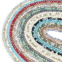 AB Clear Multicolor Austria Crystal Beads Round Rondelle Faceted Glass Loose Beads For Jewelry Making Accessories 3/4/6/8mm