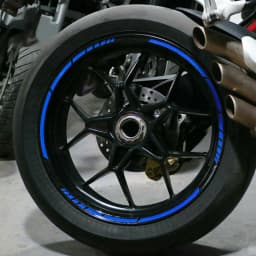 16Pc Motorcycle Bike Car Tire Reflective Stickers Cool Styling Tyre Rim Trim Decal Strip Tape Red Blue Waterproof Exterior Parts